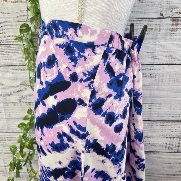 Laundry Shelli Segal Skirt size Medium Purple Blue Long Maxi Peasant Boho Hippie - Picture 14 of 16